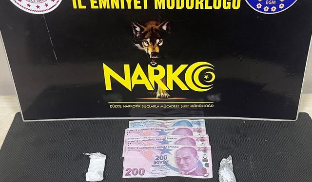 Düzce'de uyuşturucu ticareti yapan 1 kişi tutıklandı