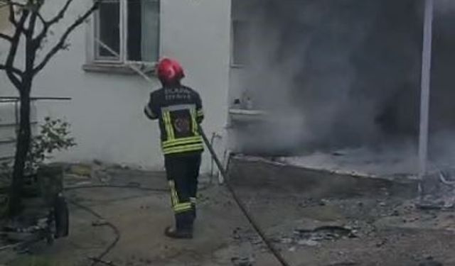 Elazığ'da yangın: 1 kişi dumandan etkilendi