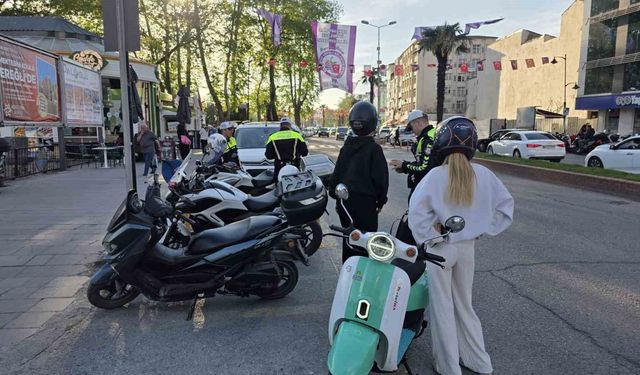 Ereğli'de motosiklet denetimi: Trafik ekipleri göz açtırmadı