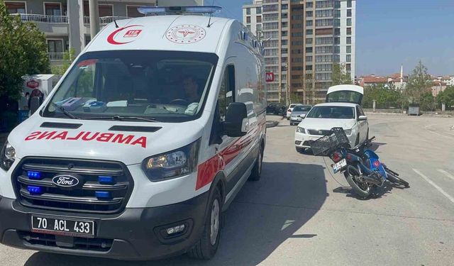 Karaman'da otomobil ile motosiklet çarpıştı: 1 yaralı