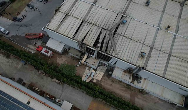 Sakarya'da patlamanın yaşandığı fabrika havadan görüntülendi