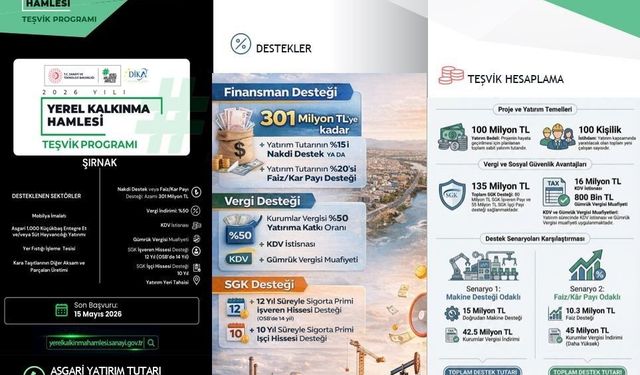 Şırnak'a teşvik hamlesinde 301 milyon TL'ye kadar destek