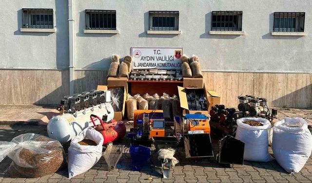 Köşk'te kaçak sigara imalathanesine operasyon: 350 kilo tütün ele geçirildi