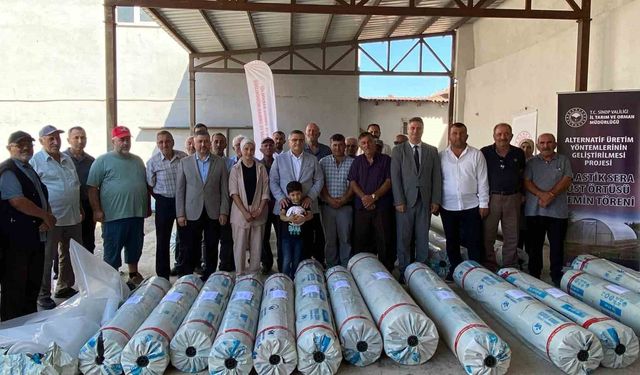 Sinop'ta 83 çiftçiye yüzde 50 hibeli sera örtüsü desteği
