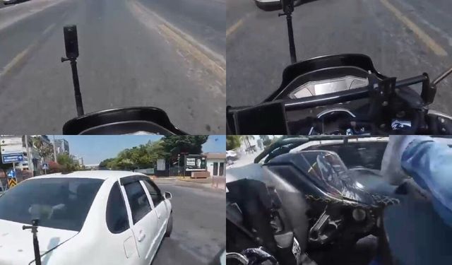 Kaza anları kamerada:Araçlarla çarpışan motosiklet ve elektrikli bisiklet sürücüleri yaralandı