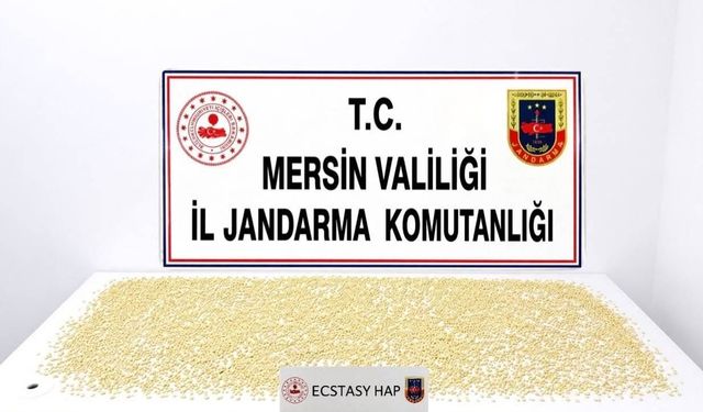Mersin'de 3 bin 760 uyuşturucu hap ele geçirildi