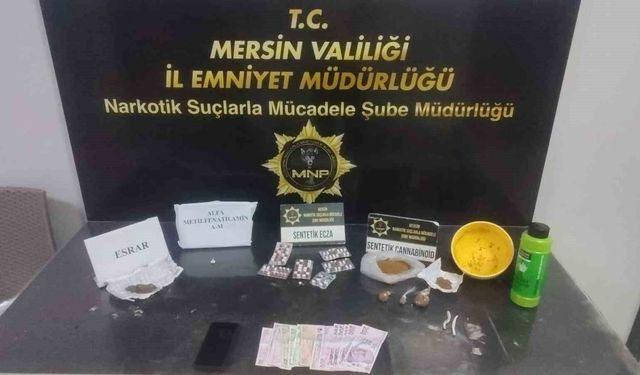 Mersin'de uyuşturucu taciri 4 şüpheli yakalanıp tutuklandı