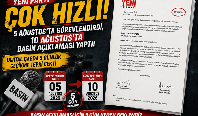 Yeni Parti Mersin'de Hızlı Başladı ( ! )
