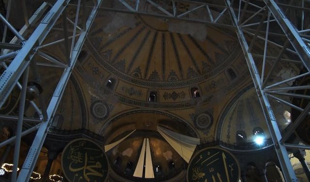 Ayasofya Restorasyonunda Yeni Bir Aşamaya Geçildi