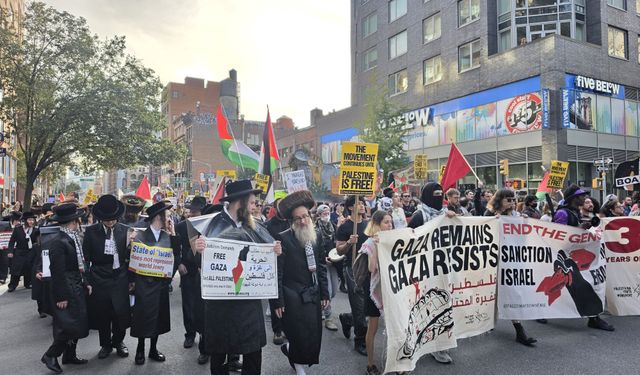 New York'ta binlerce kişi Gazze için yürüdü