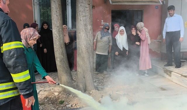 Anamur'da Kur'an kursunda yangın tatbikatı