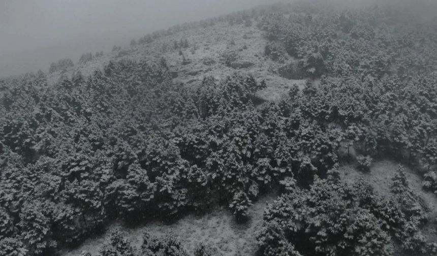 İstanbul’da kar yağışı havadan görüntülendi