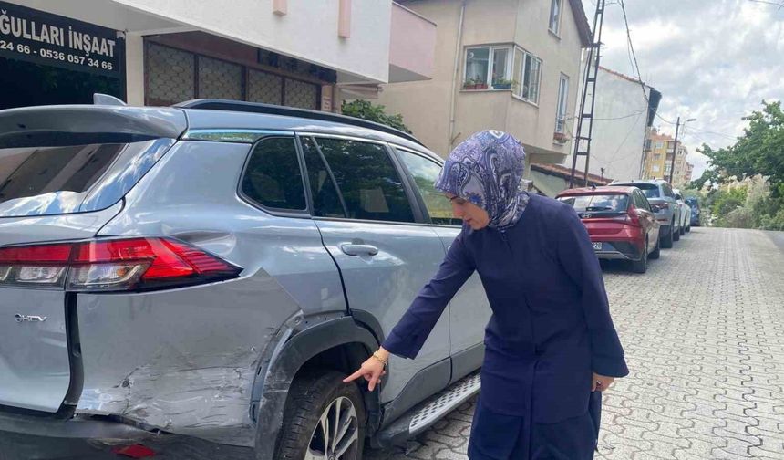Ataşehir’de araçlara vura vura kaçan sürücünün verdiği hasar gündüz ortaya çıktı