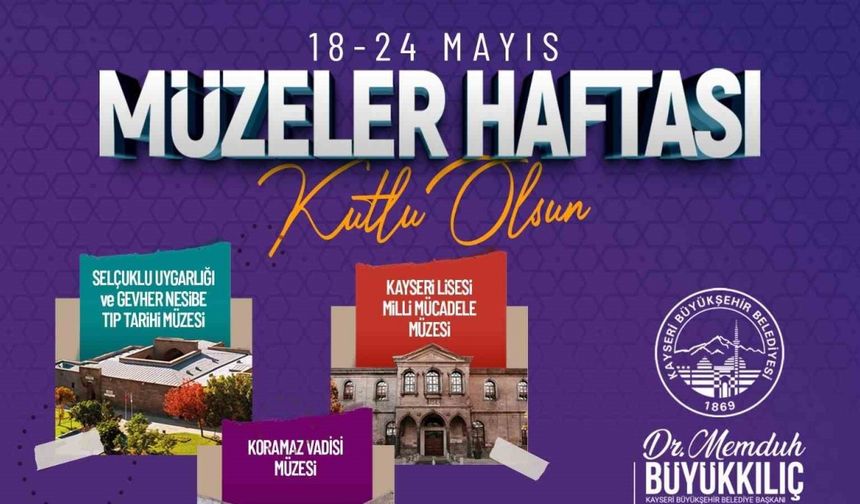 Başkan Büyükkılıç: "Müzeler Haftası’nda büyükşehirin müzeleri ücretsiz olacak"