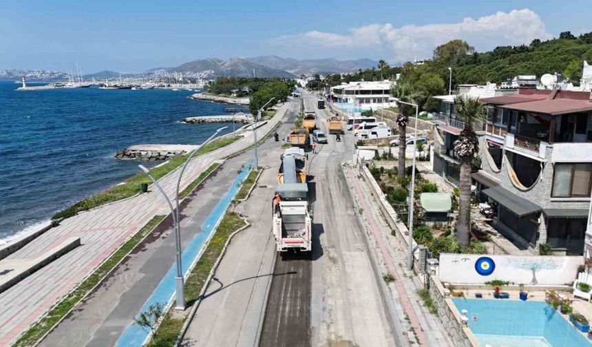 Bodrum Turgutreis’in yolları yenileniyor