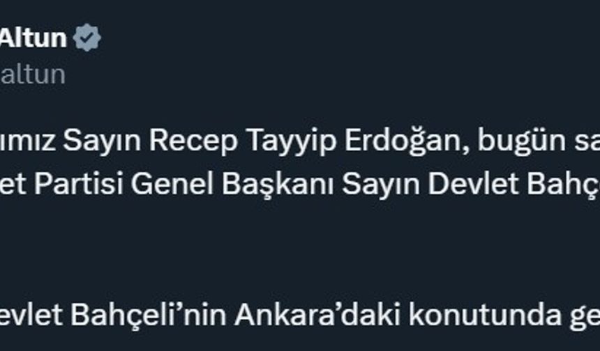 Cumhurbaşkanı Erdoğan, MHP lideri Bahçeli’yi ziyaret edecek