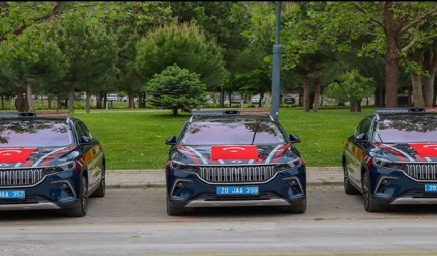 Denizli İl Jandarma Komutanlığı envanterine 3 adet TOGG eklendi