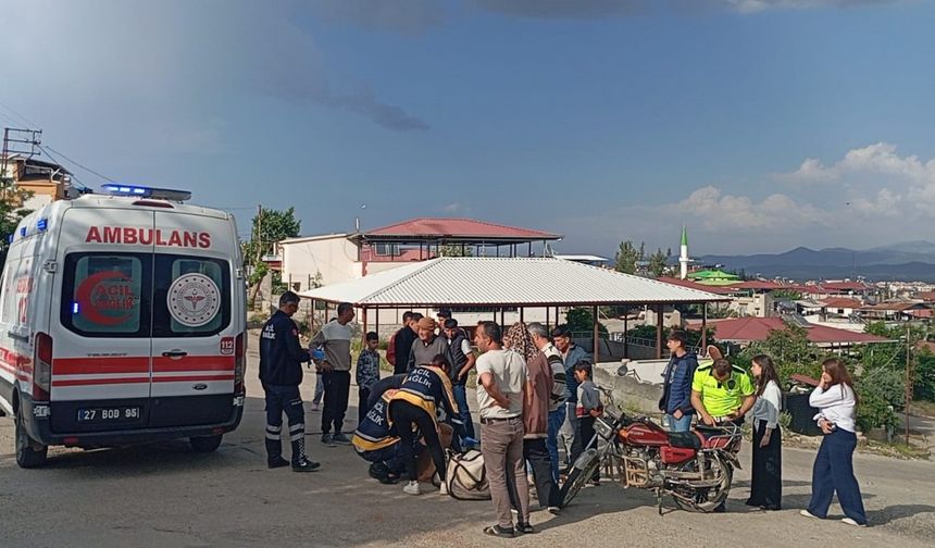Gaziantep’te motoru deviren yaşlı adam yaralandı