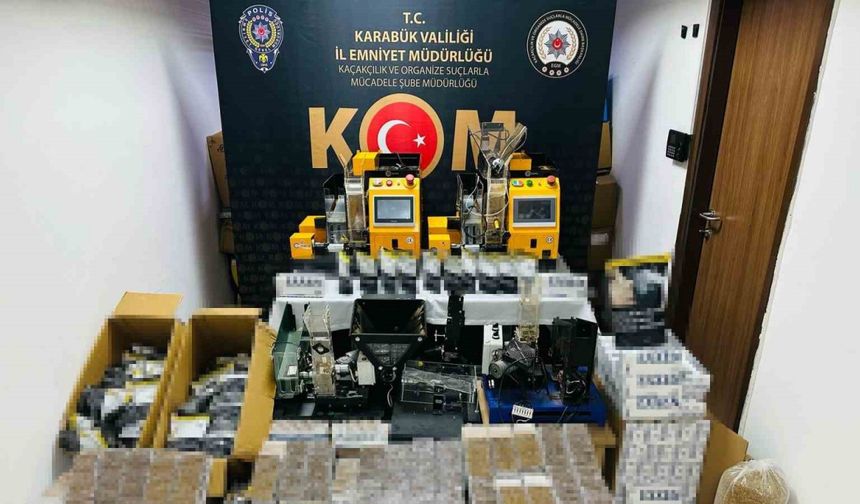 Karabük’te kaçak tütün operasyonunda 36 bin 660 adet makaron ele geçirildi