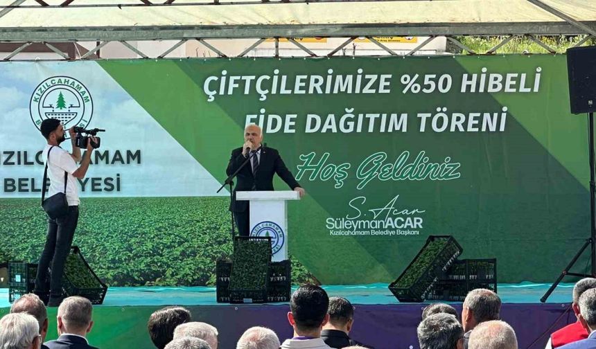 Kızılcahamam Belediyesi’nden üreticilere fide desteği