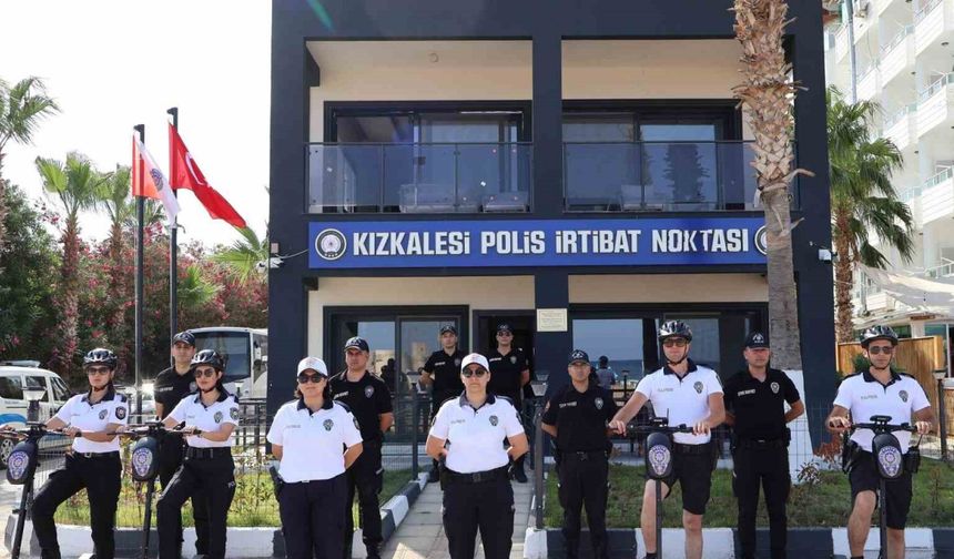 Kızkalesi sezona hazır:Scooterlu plaj polisleri de göreve başladı