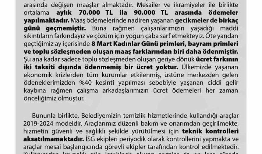 Maltepe Belediyesi: "Ekonomik krizden işçilerimizin en az etkilenmesi için çabalıyoruz"