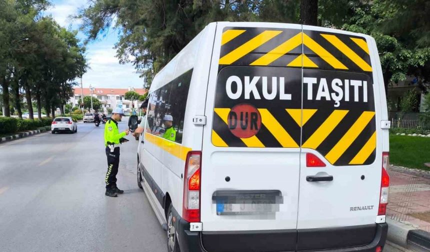Manisa’da okul çevreleri ve servis araçlarına yönelik denetim