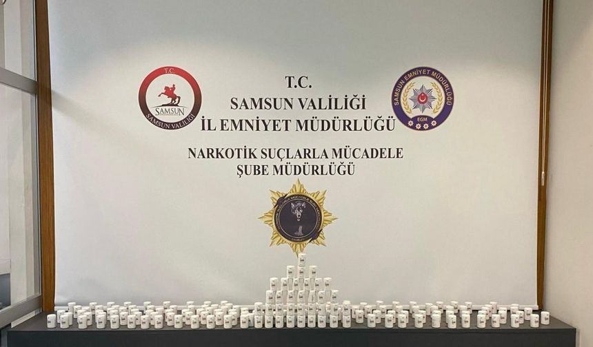 Samsun’da 14 bin 408 adet uyuşturucu hap ele geçirildi