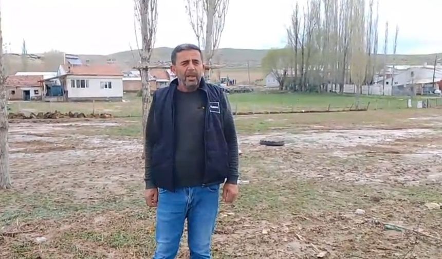 Sivas’ta sağanak ve dolu yağışı sonrası dere taştı