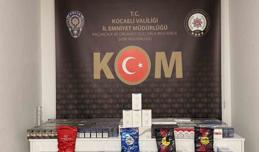 TEM’de durdurulan araçta kaçak tütün ve çay ele geçirildi