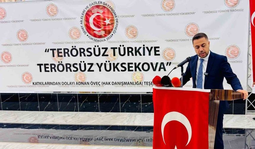 Terörsüz Türkiye, terörsüz Yüksekova için Erdoğan’a tam destek