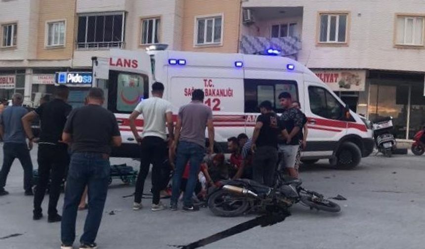 Tırla çarpışan motosikletin sürücüsü ağır yaralandı