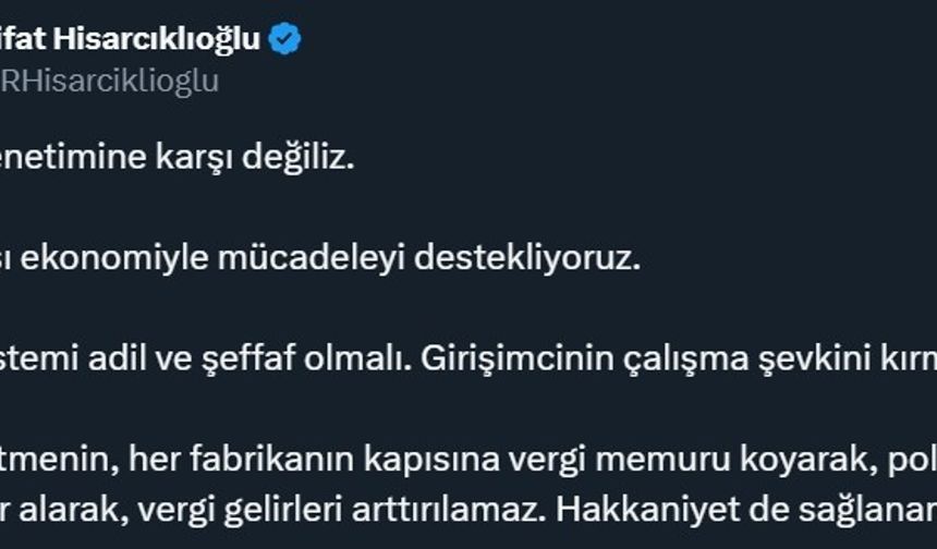TOBB Başkanı Hisarcıklıoğlu: "Vergi sistemi adil ve şeffaf olmalı"