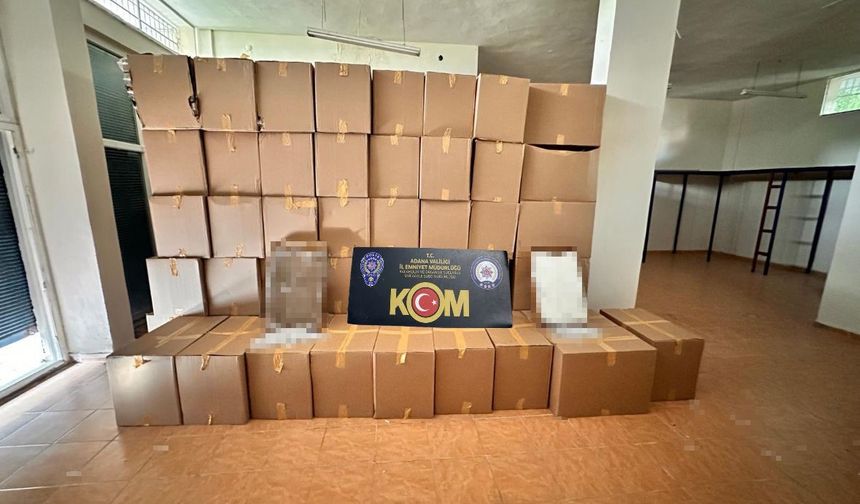 Adana’da 44 milyon TL değerinde doldurulmuş sigara ele geçirildi