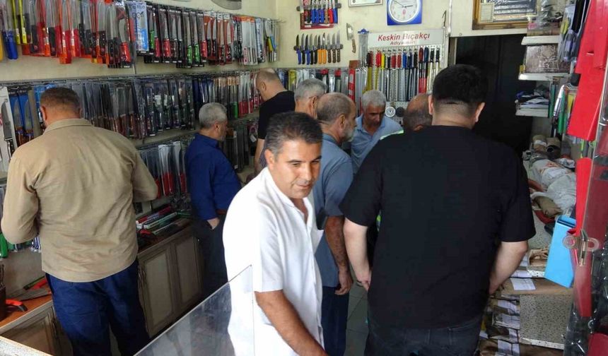 Adıyaman’da bileyicilerde Kurban Bayramı yoğunluğu