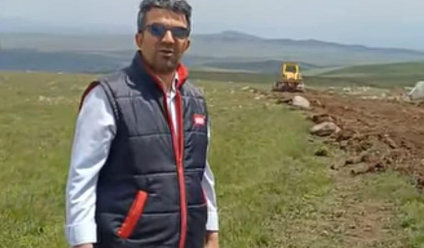 Akyaka’da Özel İdare, yayla yollarını yapıyor