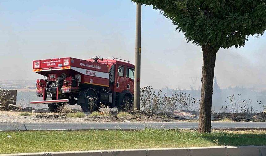 Anız yangını bahçeye sıçradı