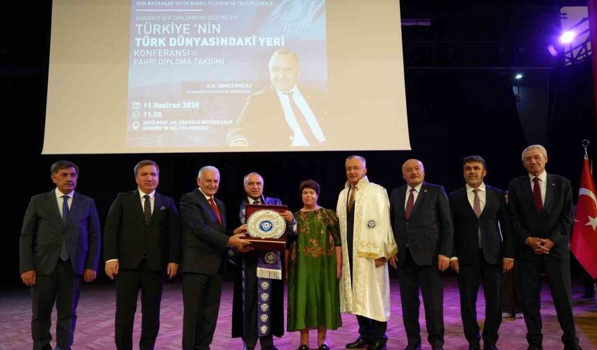 Arnavutluk Eski Büyükelçisi Genji Mucaj’a Fahri Doktora Ünvanı