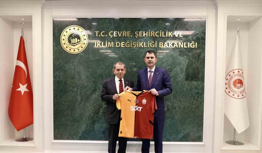 Bakan Kurum, Galatasaray Spor Kulübü Başkanı Özbek’i kabul etti