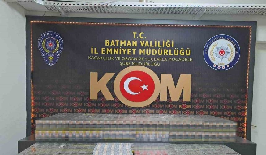 Batman’da akaryakıt tankerinde 4 bin 600 paket kaçak sigara ele geçirildi