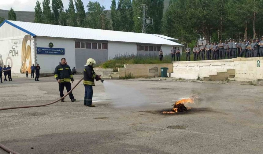 Bayburt POMEM’de yangın tatbikatı