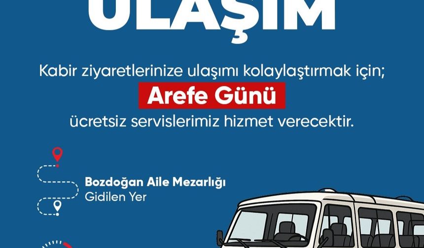 Bozdoğan Belediyesi’nden mezarlık ziyaretlerine ücretsiz servis