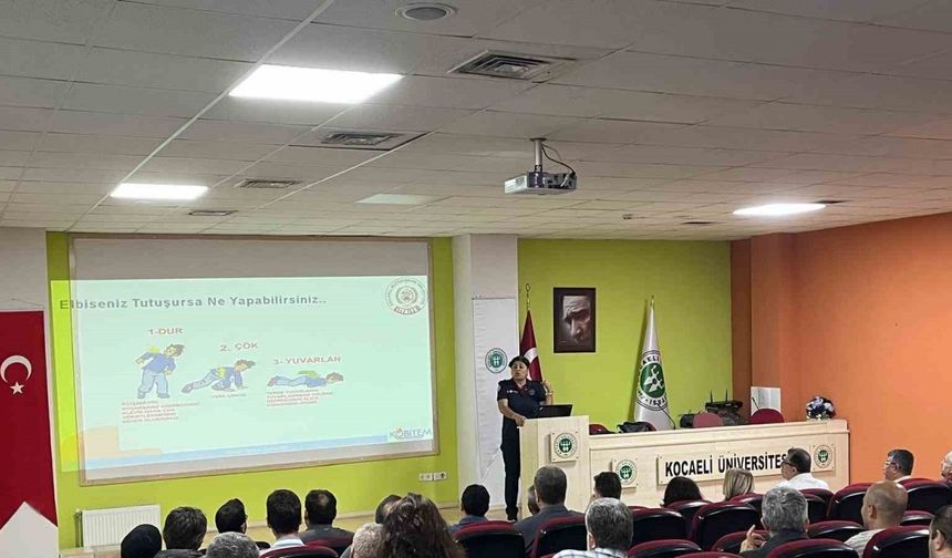 Büyükşehir itfaiyesinden KOÜ personeline eğitim
