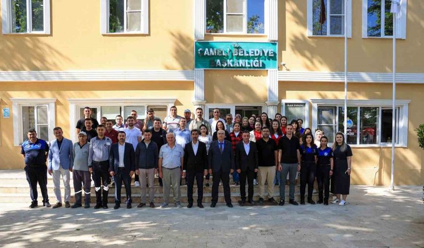 Çameli Belediyesinde Başkan Arslan mesai arkadaşlarıyla bayramlaştı
