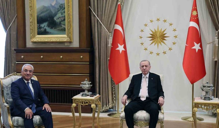 Cumhurbaşkanı Erdoğan, DSP Genel Başkanı Aksakal’ı kabul etti