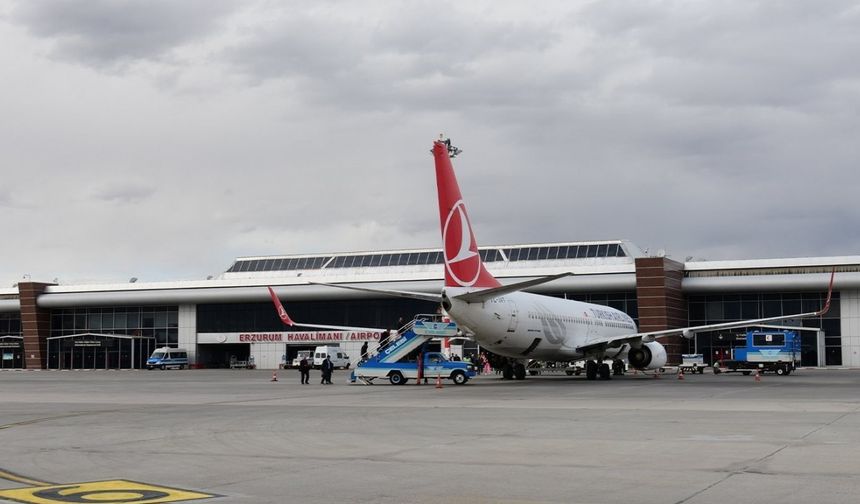 Erzurum’da beş ayda 497 bin 449 kişi uçtu