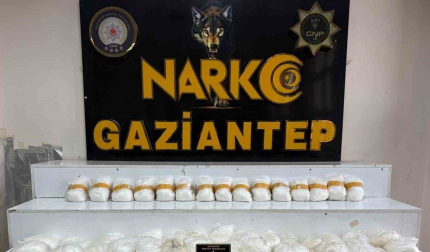 Gaziantep’te 58 kilo metamfetamin ele geçirildi