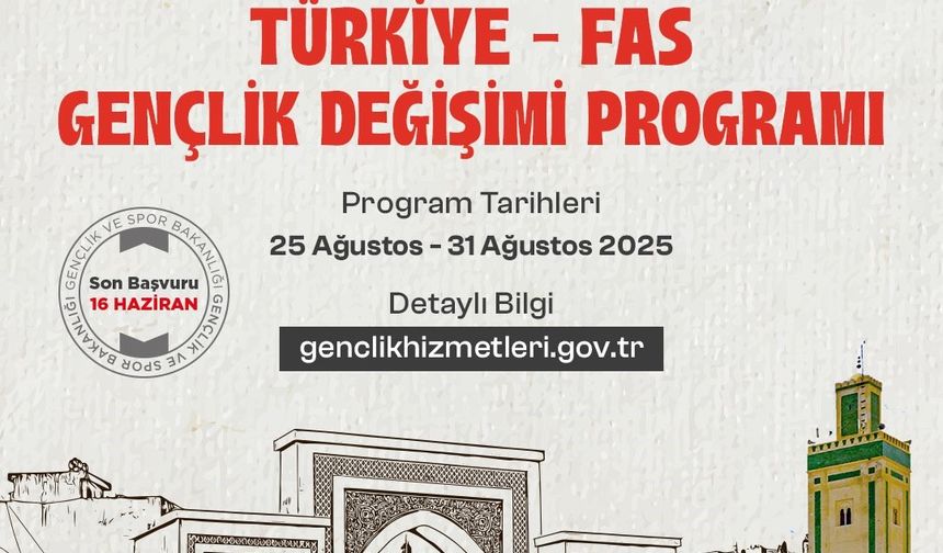 Gençlik ve Spor Bakanlığı, ’Türkiye-Fas Gençlik Değişimi Programı’ başvurularının başladığını duyurdu