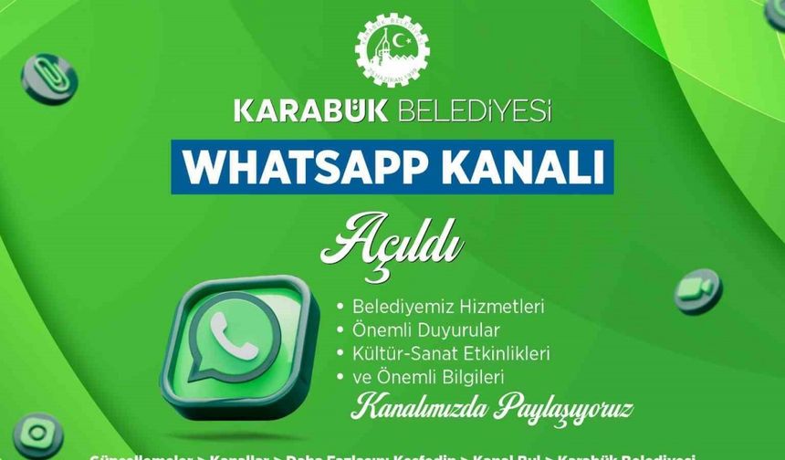 Karabük Belediyesi WhatsApp kanalı açıldı
