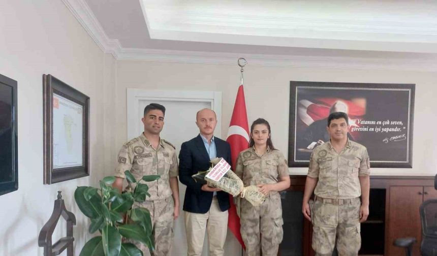 Karakoyunlu Kaymakamı Nurettin Yavuz, Jandarma personelini makamında kabul etti